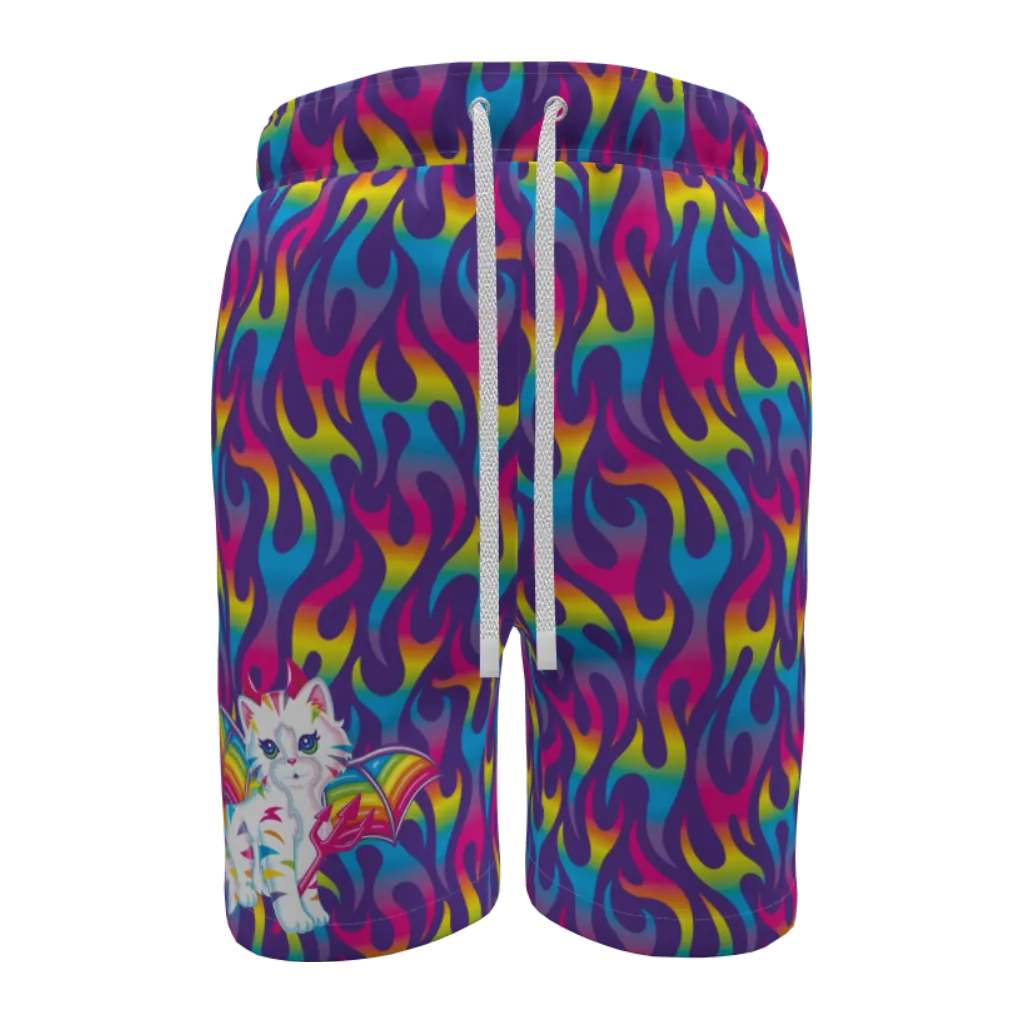 Lisa Freak Purple Angel Kitty Devil Men's Shorts