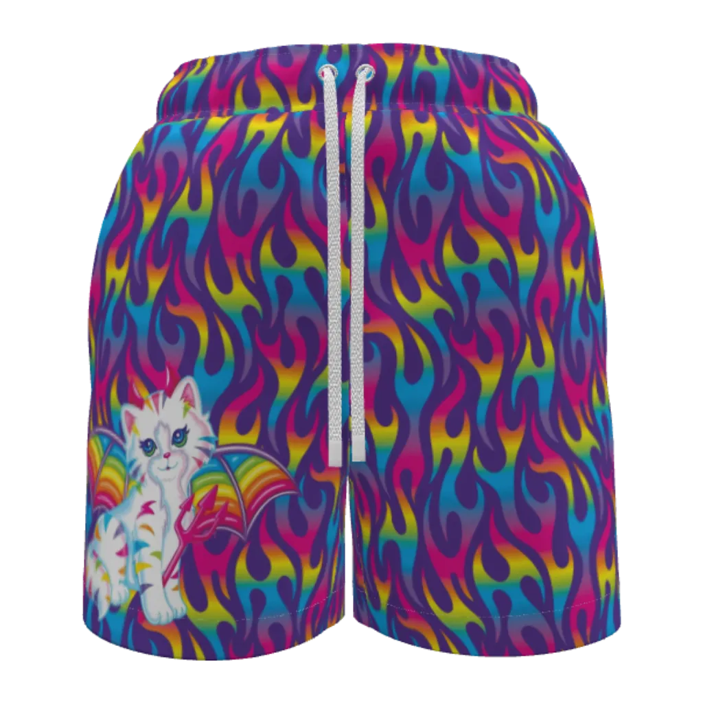 Lisa Freak Purple Angel Kitty Devil Women's Shorts - Image 3